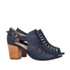 Sandalia tacon azul cuero para mujer H-WANDA