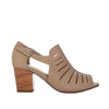 Sandalia tacon capuchino cuero para mujer H-WANDA