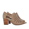Sandalia tacon capuchino cuero para mujer H-WANDA