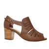 Sandalia tacon miel cuero para mujer H-WANDA