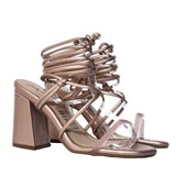 Sandalia tacon oro rosa para mujer J04-Z471