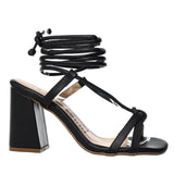 Sandalia tacon negro para mujer J21-Z471