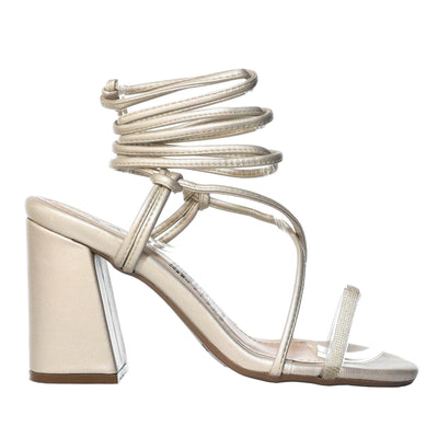 Sandalia tacon champaña para mujer J04-Z471