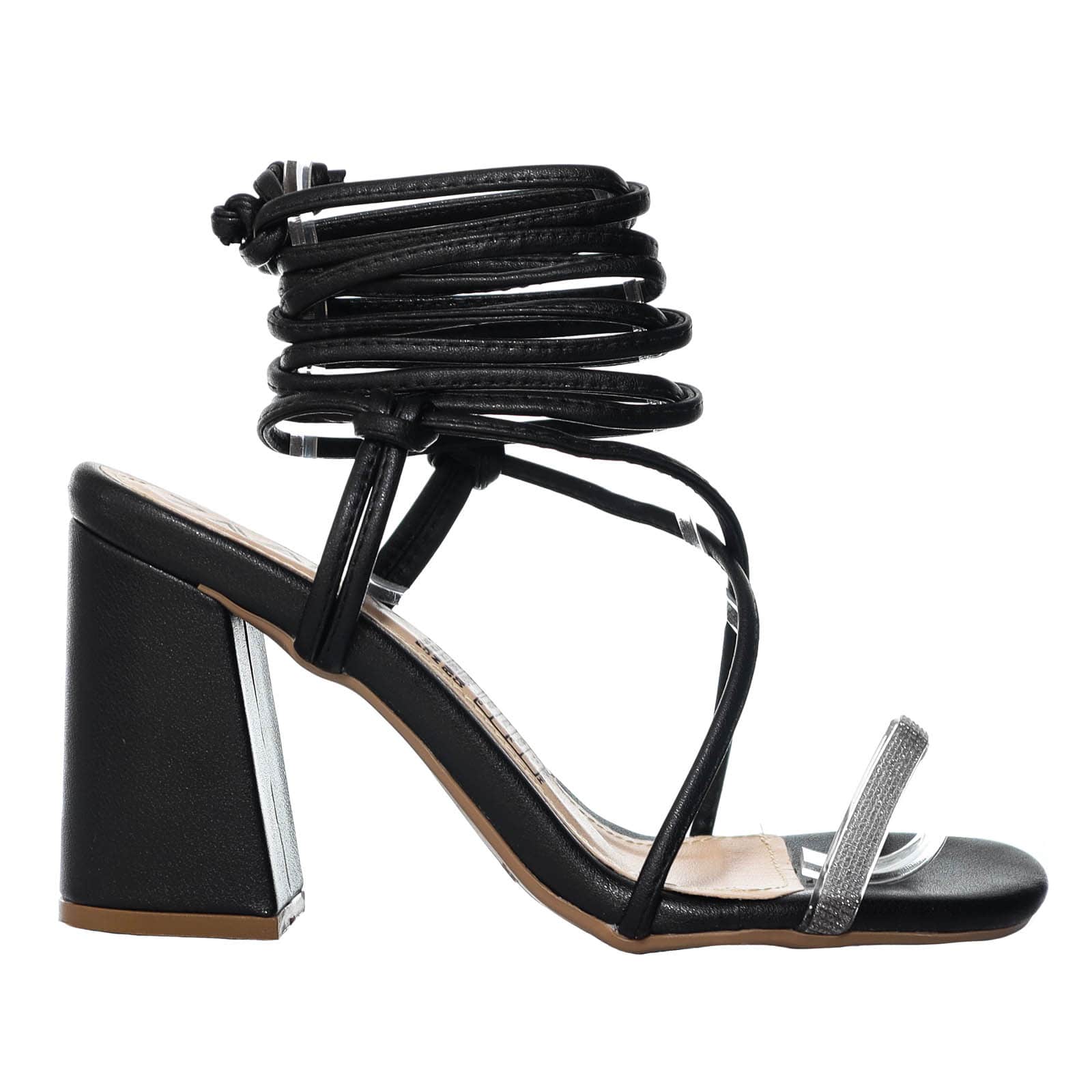 Sandalia tacon negro para mujer J04-Z471