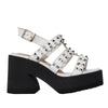 Plataforma alta blanco x plata para mujer XE15-Z190