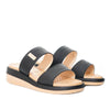 Sandalia plana negro para mujer 126-Z431