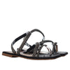 Sandalia plana negro para mujer 1300-Z562