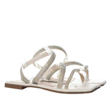 Sandalia plana talco para mujer 1300-Z562
