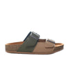 Sandalia plana verde x amareto para mujer 3000-Z620