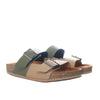 Sandalia plana verde x amareto para mujer 3000-Z620