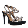 Sandalia tacon negro nobuck para mujer 5972-z609