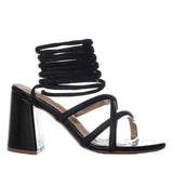 Sandalia tacon negro para mujer 7167-Z611