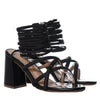 Sandalia tacon negro para mujer 7167-Z611