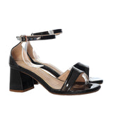 Sandalia tacon negro charol para mujer 867-Z571