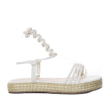 Sandalia plana talco para mujer E08-Z471