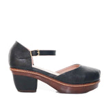 Sleidy negro cuero para mujer H-AMELIA