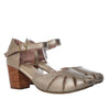 Tacon dorado cuero para mujer H-LINA