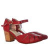 Tacon rojo cuero para mujer H-LINA
