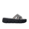 Plataforma baja negro x plata para mujer H106-Z111