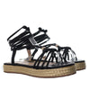 Sandalia plana negro para mujer M72-Z471
