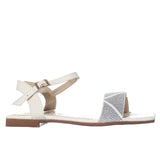 Sandalia plana talco para mujer P424-Z84