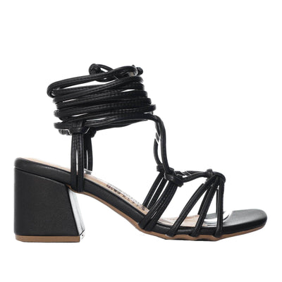 Sandalia tacon negro para mujer Q-94-Z471