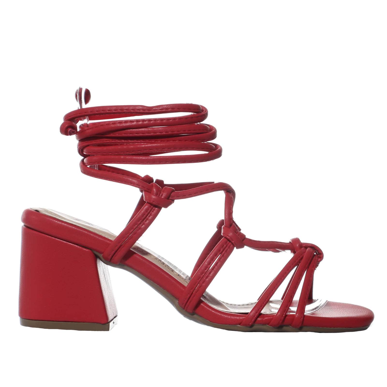 Sandalia tacon rojo para mujer Q-94-Z471