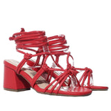 Sandalia tacon rojo para mujer Q-94-Z471
