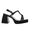 Sandalia tacon negro para mujer R-10-Z471