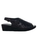 Sandalia plana negro para mujer RO5077