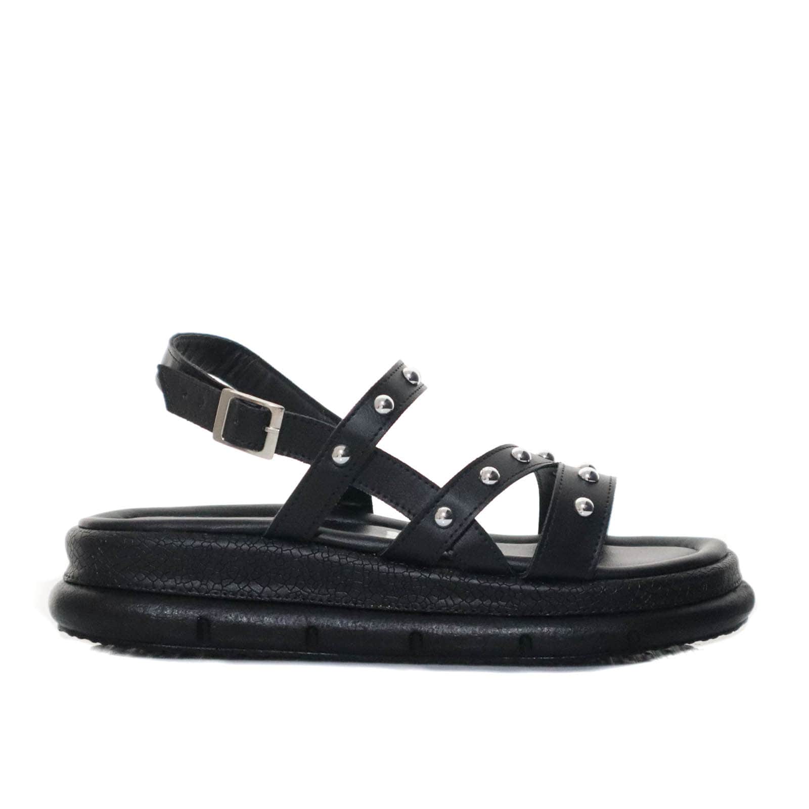 Sandalia plana negro para mujer V846-Z84