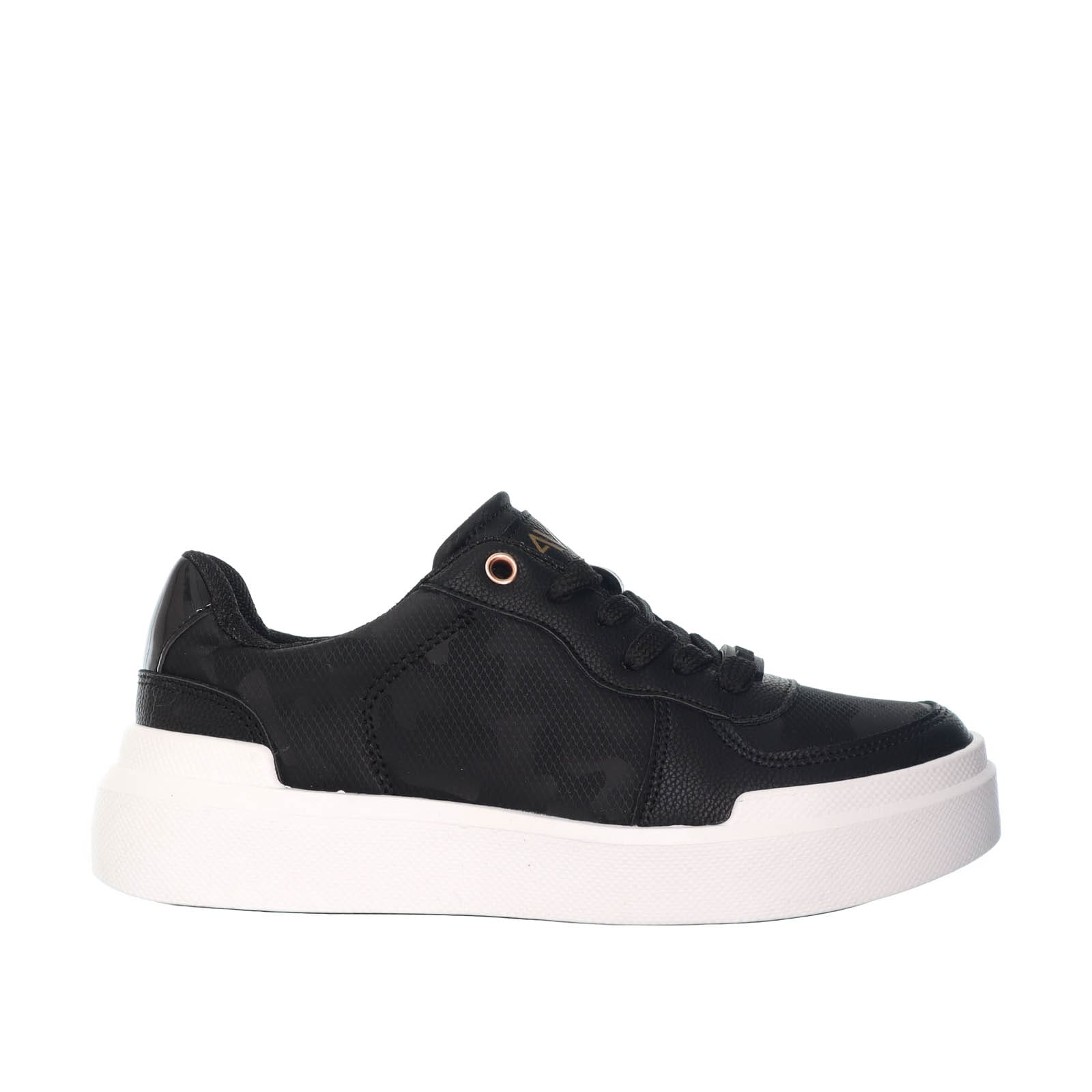 Tenis negro x camuflado para mujer TA743