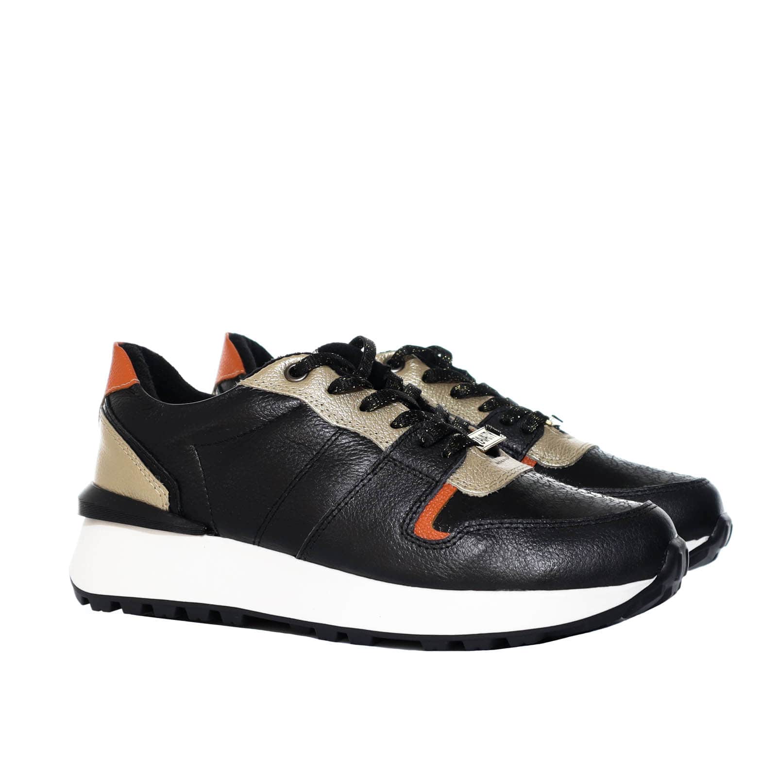 Tenis negro con dorado mujer cheap