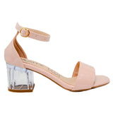 Sandalia tacon nude x charol para mujer 2140-Z148