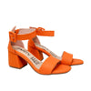 Sandalia tacon naranja para mujer 2350-Z148