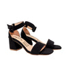 Sandalia tacon negro nobuck para mujer 2350-Z148
