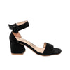 Sandalia tacon negro nobuck para mujer 2350-Z148