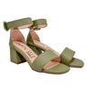 Sandalia tacon verde oliva para mujer 2350-Z148