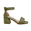 Sandalia tacon verde oliva para mujer 2350-Z148