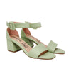Sandalia tacon verde pistacho para mujer 2350-Z148