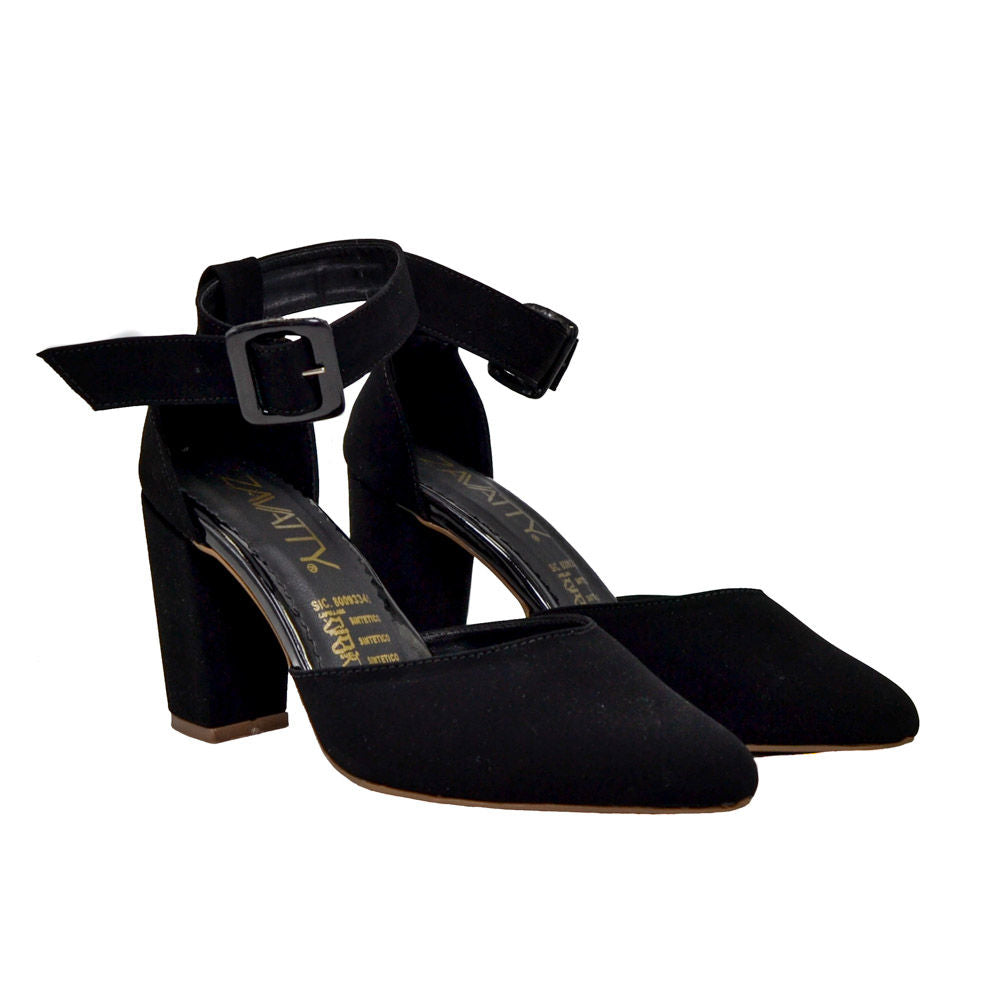 Tacon negro nobuck para mujer 5013-Z148