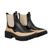 Botin beige x negro para mujer 577-Z96