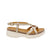 Sandalia plana champaña para mujer 6014-Z83