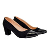 Tacon negro nobuck x negro charol para mujer 8060-Z140