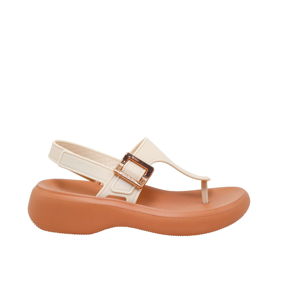 Sandalia beige x amareto para mujer AZAL18536