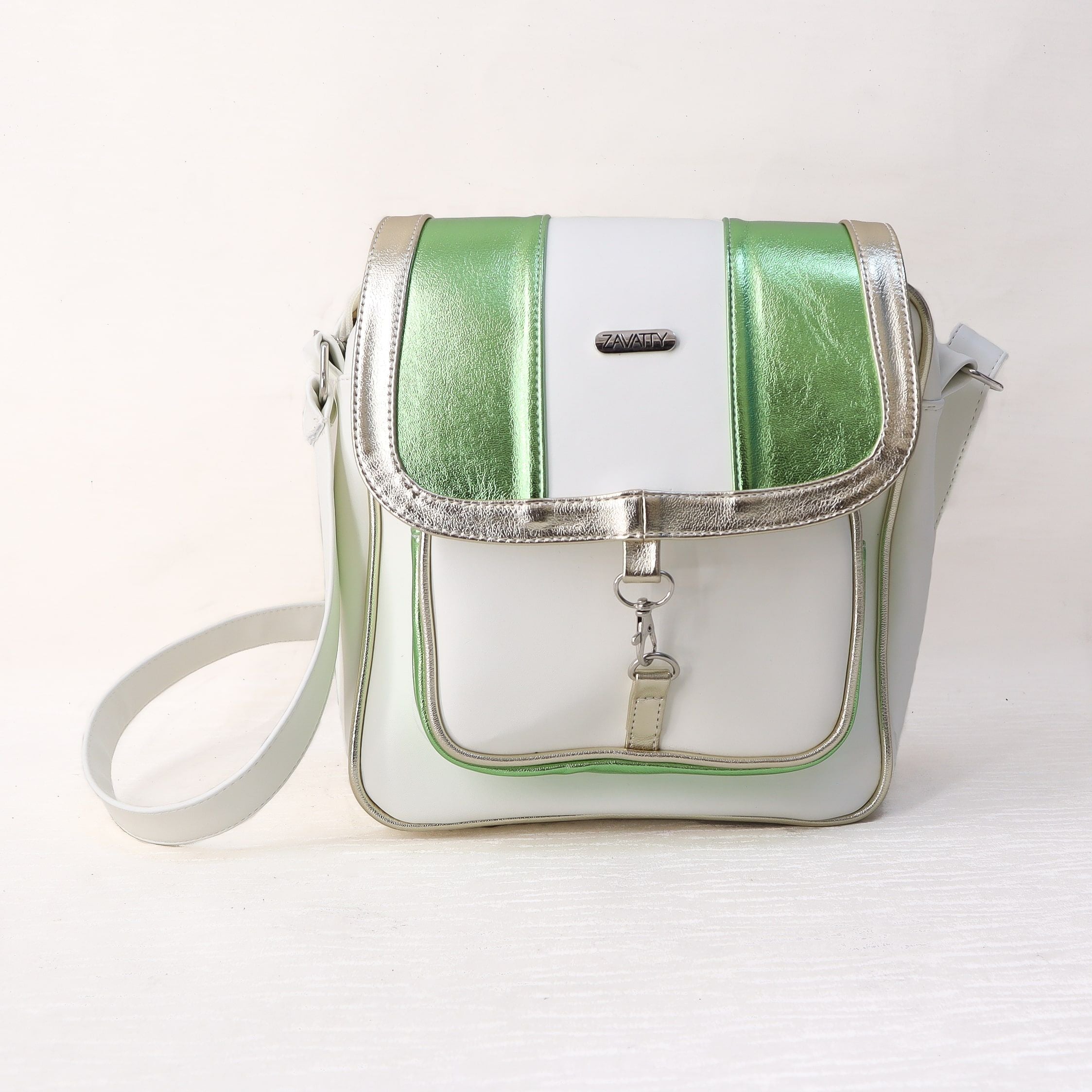 Bolso talco x verde x dorado para mujer BOL041