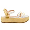 Plataforma beige para mujer L-45-Z471