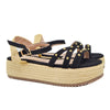 Plataforma negro nobuck para mujer L-45-Z471
