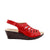 Sandalia plana rojo para mujer RO5032