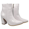Botin blanco charol para mujer 7515-Z411